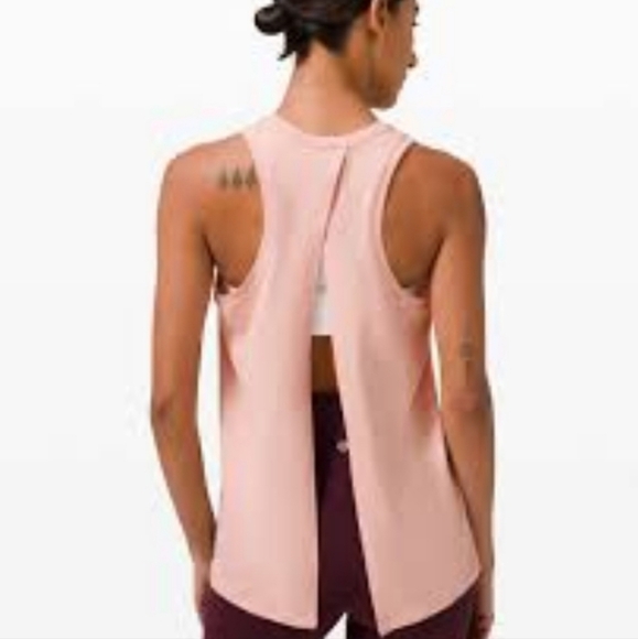Lululemon All Tied Up Tank In Pastel Pink Sz Medium - Picture 1 of 7